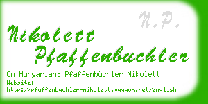 nikolett pfaffenbuchler business card