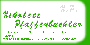 nikolett pfaffenbuchler business card